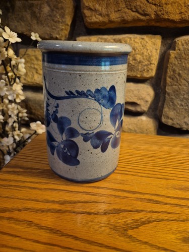 Salt glazed stoneware crock - salt,