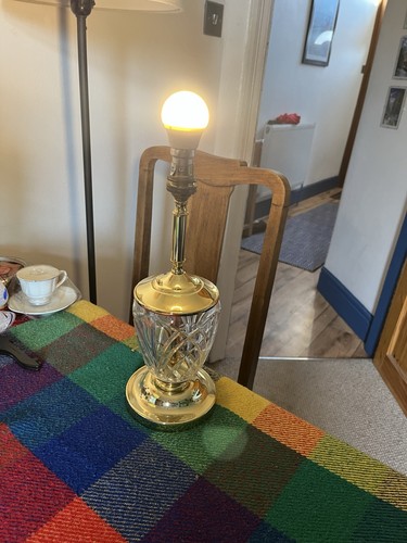 Classic brass glass lamp - brass,