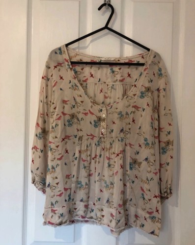White stuff cream bird print - cream,