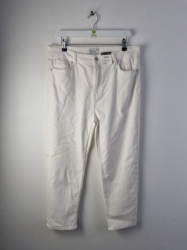 Women trousers white - m&s, women's