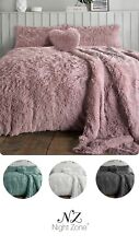 Teddy Alaska Fur Fleece Duvet Cover Set Warm Cuddles Long Fur Teddy Bear Bedding