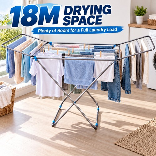 Gull wing clothes airer 18m - clothes,
