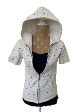 VTG Aeropostale Hoodie Sweatshirt Women Med Full Zip Logo Jacket Y2K Hearts