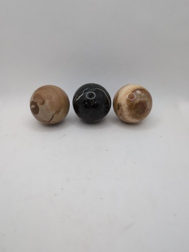 Vintage stone marble balls - 3,