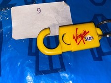 VIRGIN SUN AIRLINE KEYRING YELLOW RARE MINTY NEW #9