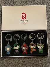 Collectable 2008 China Beijing Olympic Games mascot keyring keychains boxed set