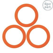 6x Glass Storage Jar Seals