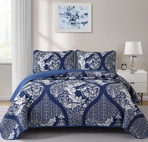 Boho damask bedspread coverlet - boho,
