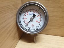 Pressure Gauge Swagelok 316 SS 0-15psi 0-100kPa  EN 837-1 UNTESTED