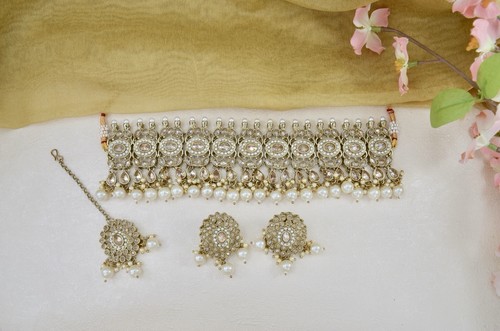 Indian gold plated with pearls - indian,