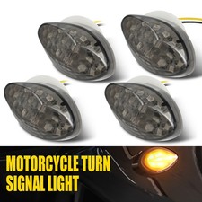 4xLED Turn Signal Indicator Amber Light Blinker Flush Mount Motorcycle Universal