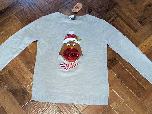 New grey christmas jumper - new,