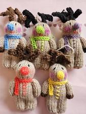 5 Handmade  reindeer Christmas Tree decoration