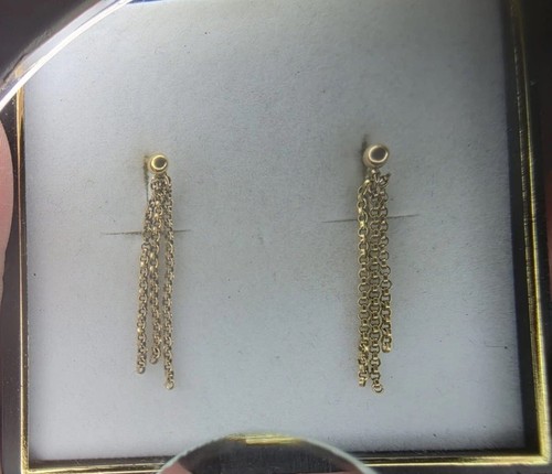 9ct gold dangle drop - [9ct],