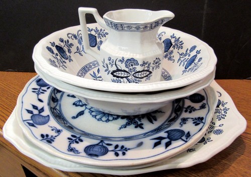 Antique lot english blue - 6,
