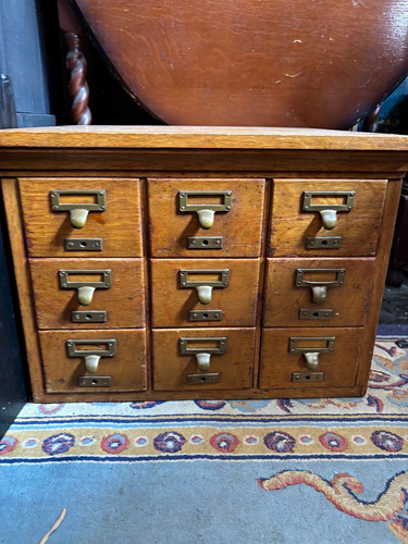 Wood drawer filing cabinet - wood, 9-drawer