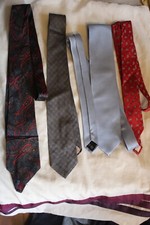 Next Neck Tie Men Set 4 100% Silk Vintage Gift Classic Pattern Bargain BIN Blue