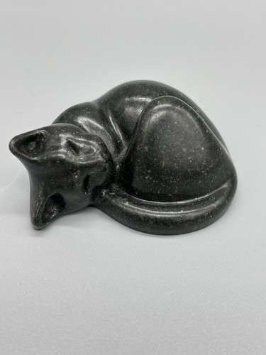 Sleeping cat sculpture - sleeping, signed