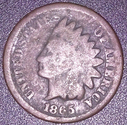 1865 indian head - indian, 1c