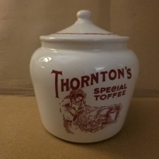 Vintage Thorntons Special Toffee Jar (cookie Jar) 6” Tall collectable rare 
