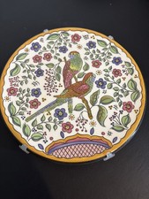 Ceraplat Ceramic Decorative Plate with Parrots Spanish