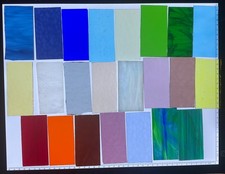 A SELECTION OF STAINED GLASS OFFCUTS SUITABLE FOR STAINED GLASS PROJECTS