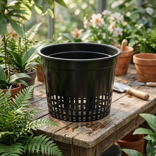 Pack black plastic plant - 20,