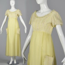 S Vintage 1970s 70s Flowy Maxi