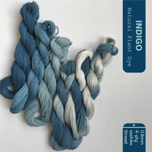 100m indigo natural plant dyed - 100m,