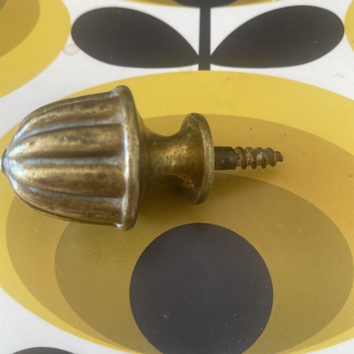 Single brass metal acorn screw - brass,