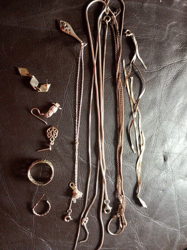 Job lot scrap broken silver - job,