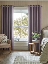 NEXT Purple Elderberry EYELETS Blackout/Thermal Curtains,W117 Drop 182cm