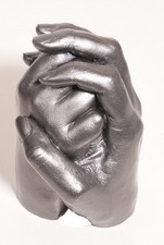 Hand or Body part casting kit. With Silver Paint. Easy to use plaster casting.