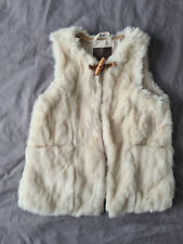 Zara Kids White Girls Faux Fur Gile Bodywarmer 9 - 10 Yars