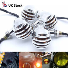 4x Chrome Retro Motorcycle