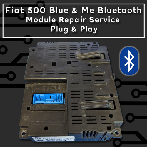Fiat 500 blue - and, bluetooth
