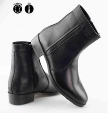 Mens Scimitar Leather Smart Inside Zip Dress Office Work Ankle Boots Shoes Size