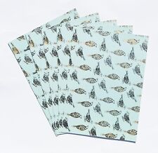5 x A4 Kanban Foiled Pearl Green Card 'Gold Birds' 300gsm - Just 25p each (96)