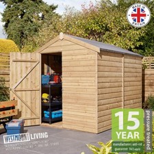 8x6 FT WOODEN APEX GARDEN