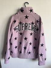 Rare Vintage Purple Supreme Black Star Zip Up Jacket. Size Medium