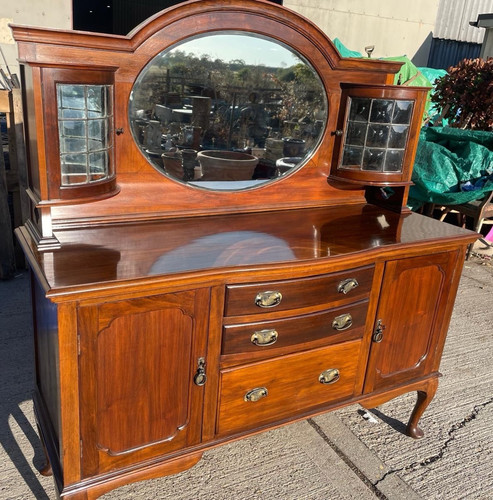 Edwardian mirror backed - edwardian,