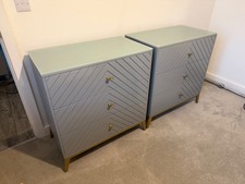 2x Grey Chest of Drawers