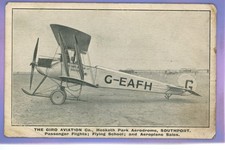 RARE AVIATION HESKETH SOUTHPORT MERSEY ADVERT POSTCARD FLYING CERTIFICATE  