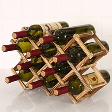 Foldable Wooden Wine Bottle