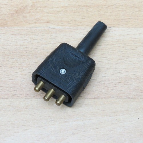 Black duraplug 10a pin male - black,