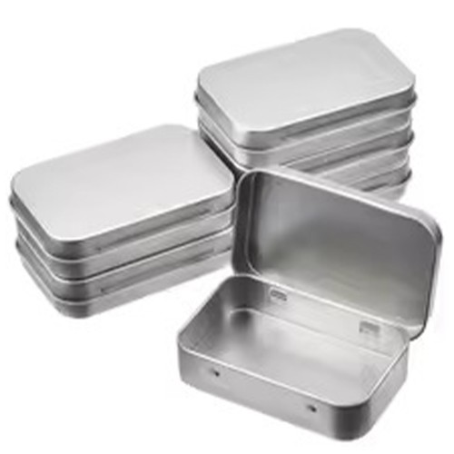 Small metal tin - metal,
