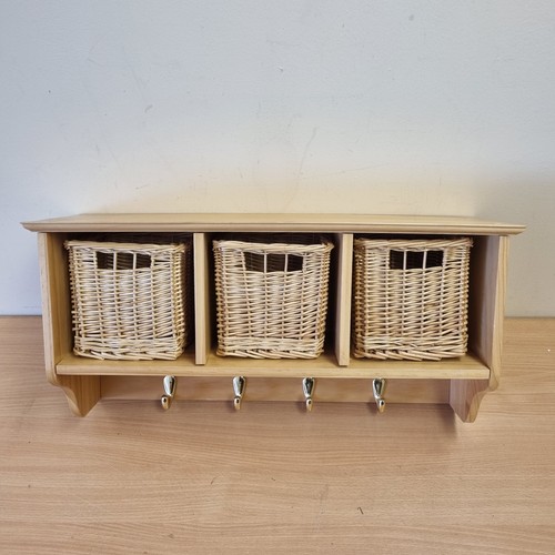 Wooden wall shelf unit - wooden,
