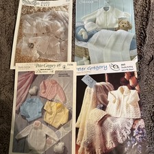 Job Lot Of 4 Dk & 4ply Baby Knitting Patterns