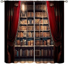 Vintage Bookshelf Curtains