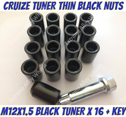 Alloy wheel nuts - blk, tuner